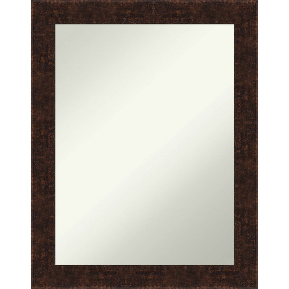 Photos - Wall Mirror 22" x 28" Non-Beveled William Mottled Bronze Narrow  - Amanti Art