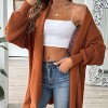 Coolmee Women Fashion Casual Oversized Open Front Long Sleeve Chunky Knit Cardigans Sweaters Outerwear Coats - 3 of 4