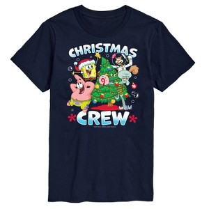 Men's - SpongeBob SquarePants - Christmas Crew Short Sleeve Graphic T-Shirt - 1 of 4