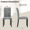 Costway Dining Chair Set of 4 Mid-Century Modern Fabric Upholstered Parson Chairs - 3 of 4