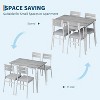 3-Piece Square Dining Table Set for 2, Space Saving Kitchen Dinette w/Steel Frame - Small Space Set for Apartments - 3 of 4
