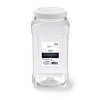 (2 pack) 4-Quart Clear Plastic Canister with White Twist-Top Lid (1 Each) 5.83" x 5.16" x 10.20" - 3 of 4