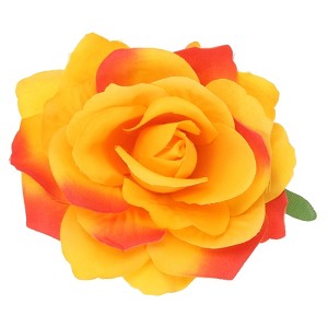 Unique Bargains Fabric Rose Boho Hair Clips Fabric Flower Brooch Pins for Wedding Party Dance 1 Pc - 1 of 4