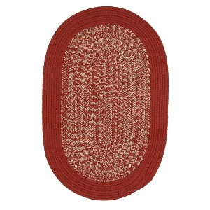 Colonial Mills Puritan Braided Rug, Red 5x5, Round Shape - 1 of 4