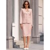 INSPIRE CHIC Women's Outfit Business Work Blazers and Pencil Skirts with Brooch Pin Suit Set 2 Pcs - 2 of 4