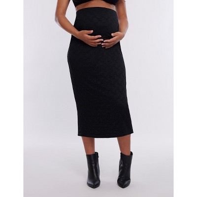 Women's Mesh Bodycon Maxi Maternity Skirt | Motherhood Maternity