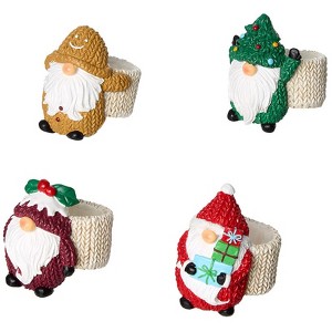 The Lakeside Collection Set of 4 Gnome Napkin Rings - 1 of 4