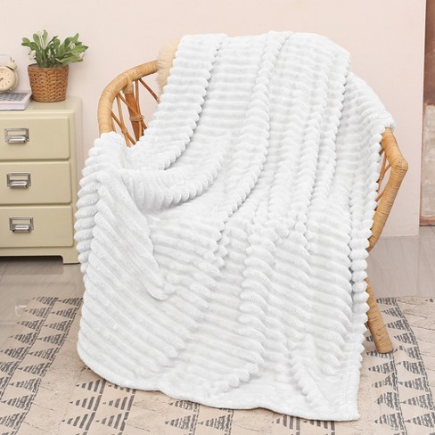 White fuzzy blanket target sale