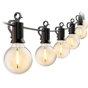 Itopfox 38Ft Outdoor String Lights with Remote & 15 Shatterproof LED Bulbs - Waterproof Patio Hanging Lamps for Porch Balcony Bistro Cafe - 1 of 4