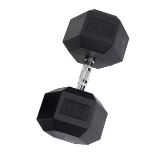 Premium Body Solid Hex Rubber Dumbbell for Strength Training - 95 lb. - 1 of 1