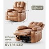 Recliner Chair with Heat and Massage - 360° Swivel&Faux Leather Rocking Chair with Cup Holder for Living Rooms, Bedrooms - 2 of 4