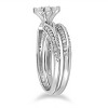 Pompeii3 3/4 ct Marquise Diamond Engagement Wedding Ring Set 14k White Gold - 2 of 3