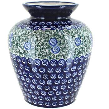 Blue Rose Polish Pottery 790 Zaklady Medium Vase