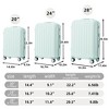 KTMBDW Lightweight Luggage with Spinner Wheels,3-Piece Travel Suitcase ABS Hardshell Luggage Set with TSA Lock and Cup Holder & USB Port-20+24+28 inch - 3 of 4
