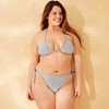 Women's Sparkle Low-Rise High Leg Cheeky Side-Tie Bikini Bottom - Wild Fable™ - 4 of 4