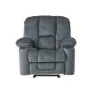 Luxurious Manual Recliner Chair, Skin-Friendly Fabric Armchair with Dual Cup Holders, Plush Padded Seat and Sturdy Frame-- Frevyn - 4 of 4