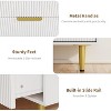 Fluted Dresser for Bedroom with 3 Drawers, Wooden Chest of Drawers with Metal Handle & Feet, Black Dresser for Living Room, Hallway, Bedroom - 4 of 4
