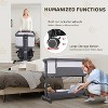 Kinder King Baby Bassinet with Wheels Easy Folding Portable All-Sided Mesh Adjustable Height Comfy Mattress & Carry Bag, Grey - 3 of 4