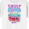 Chrome Baddie Y2K Sweet Pastel Rainbow Boombox Crew Neck Short Sleeve Women's White T-shirt - 2 of 3