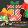 Outsunny 4.4' Inflatable Santa Claus and Gift Boxes w/ White LED Lights, Blow-Up Outdoor Display for Party - 4 of 4