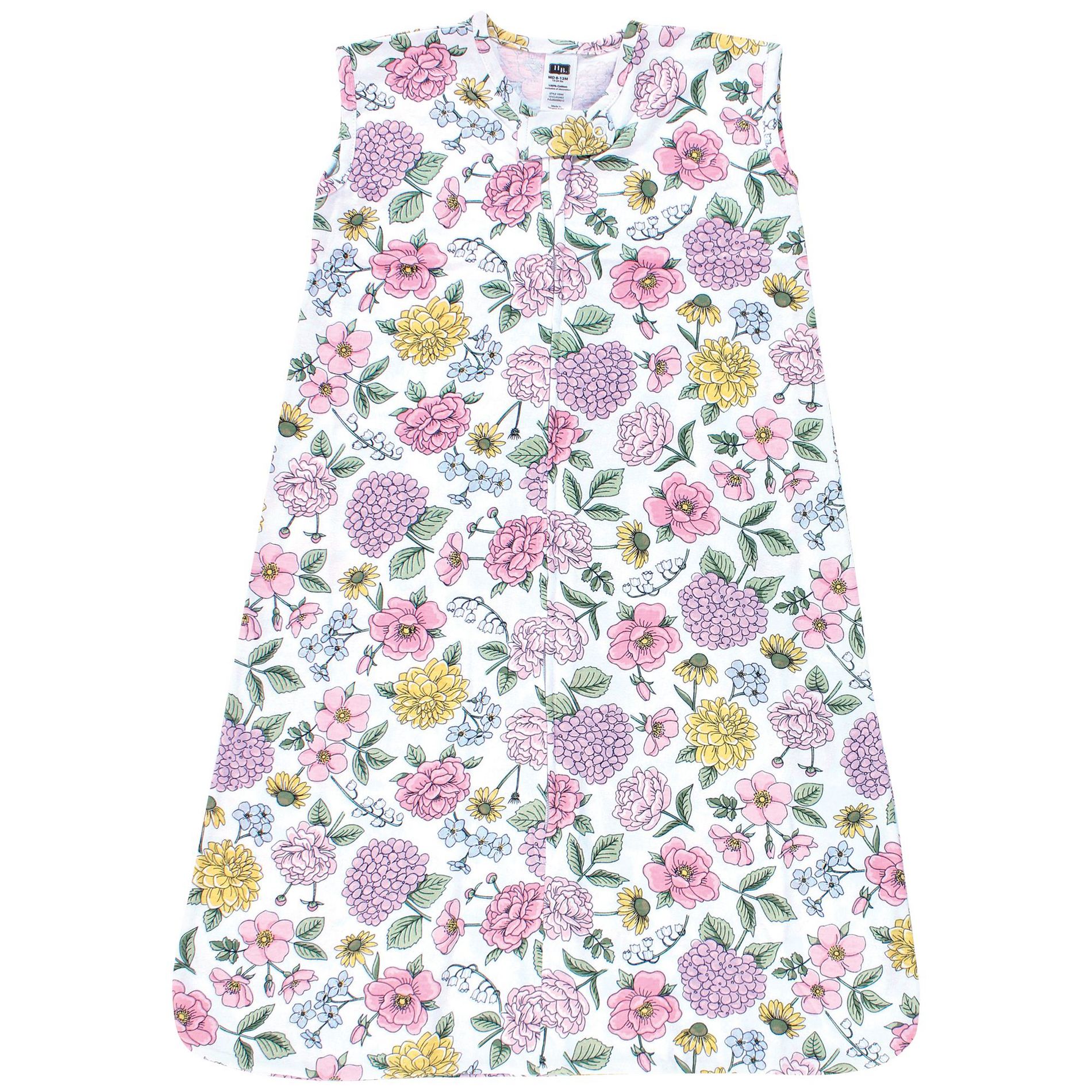 Hudson Baby Infant Girl Cotton Sleeveless Wearable Sleeping Bag, Sack, Blanket, Vintage Blossom, 18-24 Months