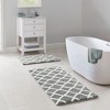 Vynxaria Bath Rugs and Mats Reversible 21x34" High Pile Tufted Bath Rug - Geometric to Stripes Pattern - 2 of 4