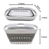 SAMMART 19L (5 gallon) Collapsible Laundry Basket with Holes (White/Grey) - 2 of 4