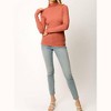 Women's Ribbed Mock Neck Turtleneck - mystree - 3 of 4