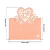 Unique Bargains Hollow Heart Shape Cut Design Favor Decor Table Name Place Cards 50 Pcs - 2 of 4