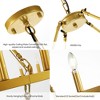Modern Wagon Wheel Chandelier 2 Tier Farmhouse Chandeliers,Ceiling Pendant Light Fixture for Kitchen Entryway Dining Living Room - 3 of 4