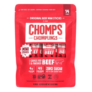 Chomps Chomplings Original Beef Mini Sticks - 7oz/14ct - 1 of 4