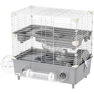 Skyzone 6-Tier Twin-Tower Hamster Cage with Colorful Tubes, Wheel, Hut & Accessories for Dwarf - 1 of 4