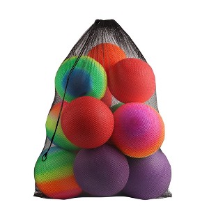 GSE 24"x36" Large Mesh Sports Ball Drawstring Bag for Gym Training, Football, Basketball, Swimming - 1 of 4