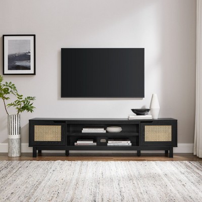 NicBex Modern TV Stand Rattan-Door Low TV Stand for TVs up to 80 Inches Media Console Entertainment Center for Living Room, Bedroom