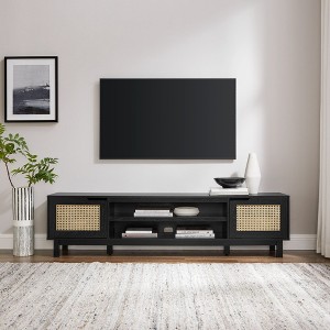 NicBex Modern TV Stand Rattan-Door Low TV Stand for TVs up to 80 Inches Media Console Entertainment Center for Living Room, Bedroom - 1 of 4
