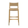 Armen Living Erie Woven Paper Cord and Wood Counter Height Barstool - 3 of 4