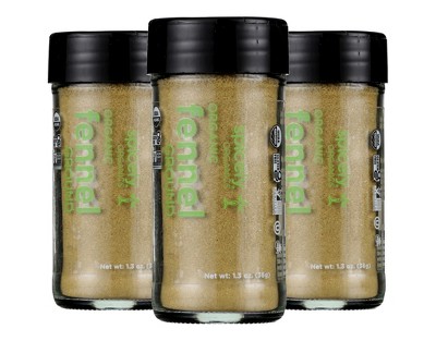 Spicely Organics - Organic Fennel - Ground - Case of 3/1.3 oz