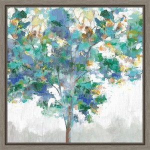 Amanti Art Climbing Blue (Tree) by Eva Watts Canvas Wall Art Print Framed 16 x 16-in. - 1 of 4