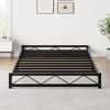 Metal Platform Bed Frame with Wavy Pattern, Mattress Foundation, Steel Slats Support, Easy Assembly, No Box Spring Needed, Black - 4 of 4