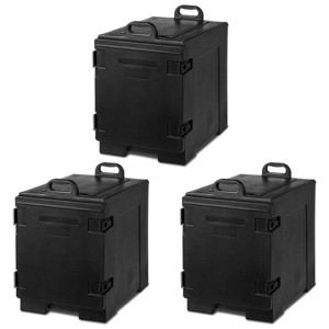 Costway 2/3/4 Pack End-Loading Insulated Food Pan Carrier Hot Cold - 1 of 4