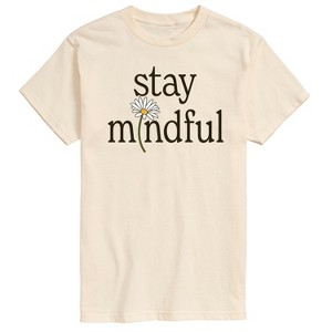 Men's - Instant Message - Stay Mindful Flower Short Sleeve Graphic T-Shirt - 1 of 4