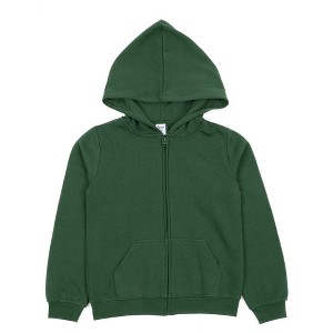 Leveret Kids Zipper Cotton Solid Color Hoodie - 1 of 1