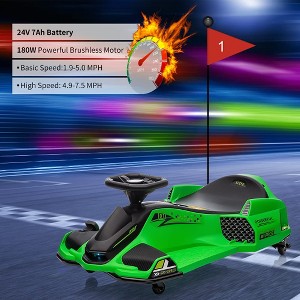 24V Kids Electirc Car, Electric Drifting Go-Kart Up to 7.5 Mph Variable Speed - 1 of 4