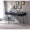 Coleen Built-In USB Port Writing Desk: Office Furniture with Storage, Chrome Accents - Acme Furniture - 2 of 4