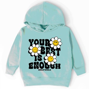 The Juniper Shop SmileyWorld Your Best Is Enough Floral Toddler Hoodie - 1 of 4
