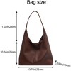 Hobo Bags for Women Slouchy Tote Bag Soft Casual PU Leather Handbags - 3 of 4