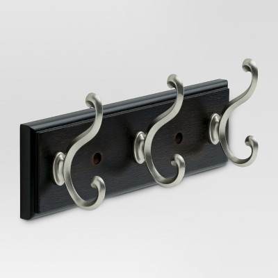 10  3-Scroll Hook Rack -Vintage Black/Nickel - Threshold™
