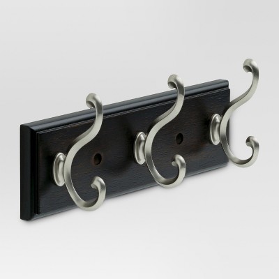 Photo 1 of ****2 PACK****10" 3-Scroll Hook Rack -Vintage Black/Nickel - Threshold