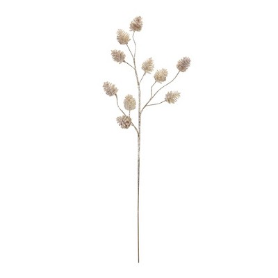 Champagne Pinecone Spray Set of 6 Artificial Christmas Decor