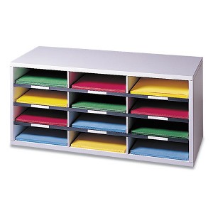 Fellowes Particle Board Desktop Sorter, Dove Gray, 29" x 11.88" x 12.9" - 1 of 3